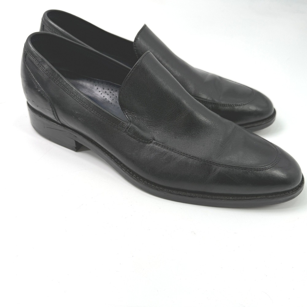 Cole Haan Loafers Men 9M Black Leather Slip On Dress Shoes Minimalist Timeless